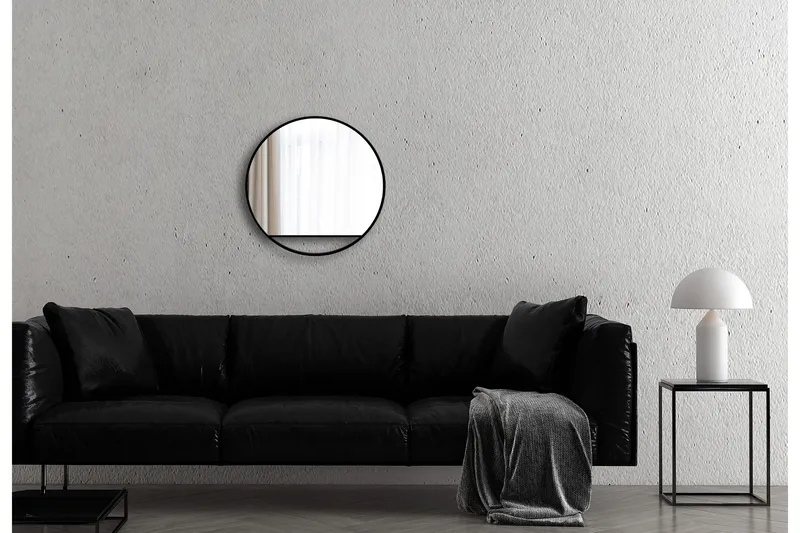 Gottsätter Spegel 60 cm Rund - Svart - Inredning - Badrumsinredning - Badrumsspegel