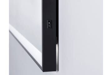 Knutby Badrumsspegel 120x70 cm LED-belysning - Svart - Inredning - Badrumsinredning - Badrumsspegel
