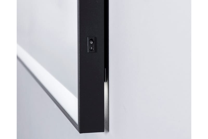 Knutby Badrumsspegel 120x70 cm LED-belysning - Svart - Inredning - Badrumsinredning - Badrumsspegel
