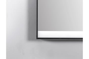 Knutby Badrumsspegel 80x60 cm LED-belysning - Svart - Inredning - Badrumsinredning - Badrumsspegel