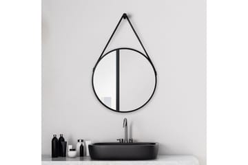 Knutby Spegel 50x50 cm Rund - Svart - Inredning - Badrumsinredning - Badrumsspegel