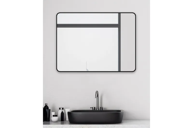 Knutby Väggspegel 60 cm - Svart - Inredning - Badrumsinredning - Badrumsspegel