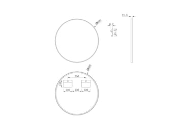 Knutby Väggspegel 60 cm - Svart - Inredning - Badrumsinredning - Badrumsspegel