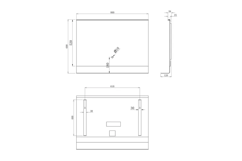 Knutby Väggspegel 60 cm - Inredning - Badrumsinredning - Badrumsspegel