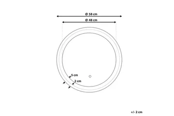Badrumsspegel med LED Brinay - Inredning - Badrumsinredning - Badrumsspegel