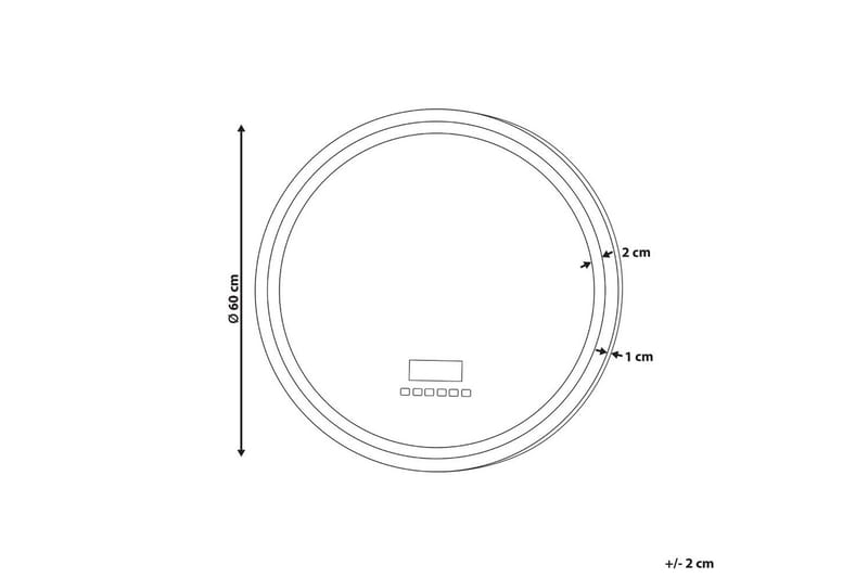 Badrumsspegel med LED Brognon - Inredning - Badrumsinredning - Badrumsspegel