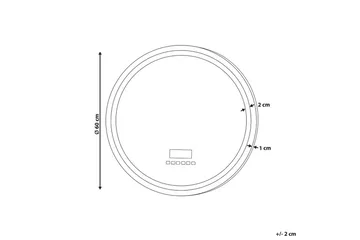 Badrumsspegel med LED Brognon - Inredning - Badrumsinredning - Badrumsspegel