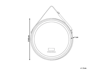 Badrumsspegel med LED Darois - Inredning - Badrumsinredning - Badrumsspegel