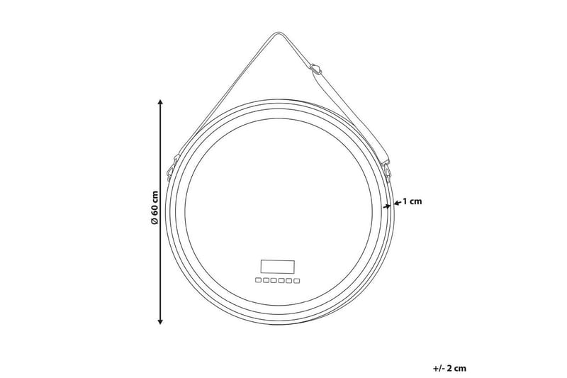 Badrumsspegel med LED Darois - Inredning - Badrumsinredning - Badrumsspegel