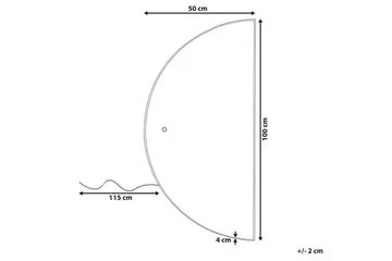 Badrumsspegel med LED Loue 50x4x100 cm - 50x4x100 cm - Inredning - Badrumsinredning - Badrumsspegel