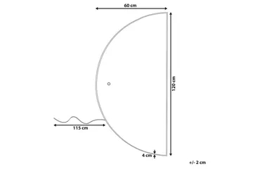 Badrumsspegel med LED Loue 60x4x120 cm - 60x4x120 cm - Inredning - Badrumsinredning - Badrumsspegel