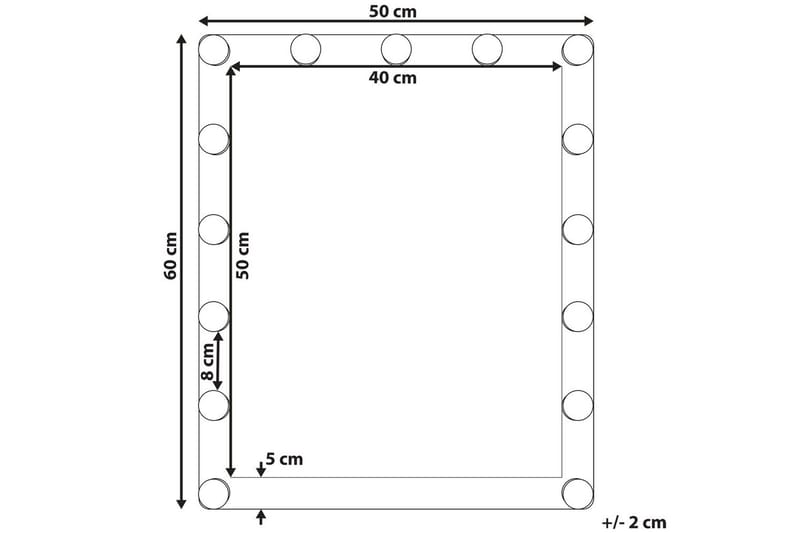 Badrumsspegel med LED Odenas - Inredning - Badrumsinredning - Badrumsspegel