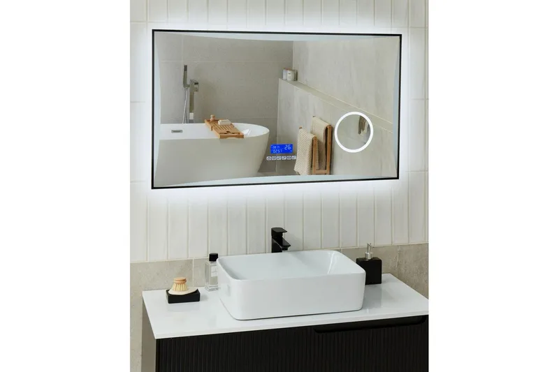 Badrumsspegel med LED Onlay - Inredning - Badrumsinredning - Badrumsspegel