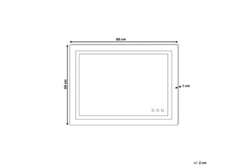Badrumsspegel med LED Prenois - Inredning - Badrumsinredning - Badrumsspegel