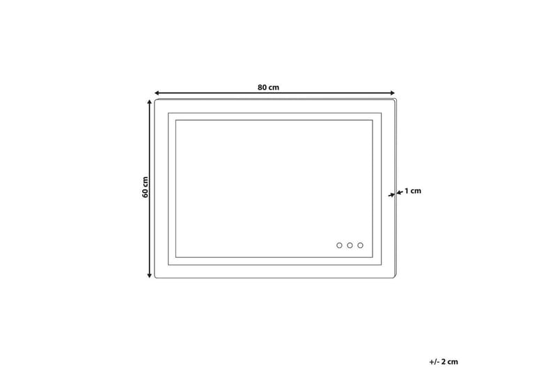 Badrumsspegel med LED Prenois - Inredning - Badrumsinredning - Badrumsspegel