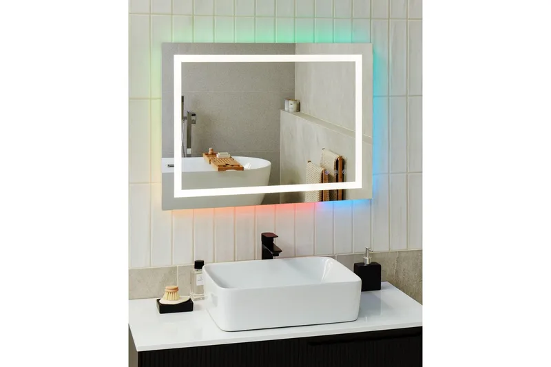 Badrumsspegel med LED Prenois - Inredning - Badrumsinredning - Badrumsspegel