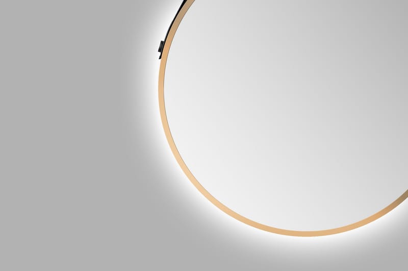 Nävesta Spegel 50 cm Rund - Guld - Inredning - Badrumsinredning - Badrumsspegel