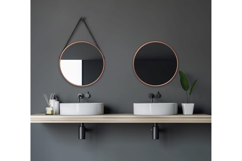Nävesta Spegel 50 cm Rund, Koppar