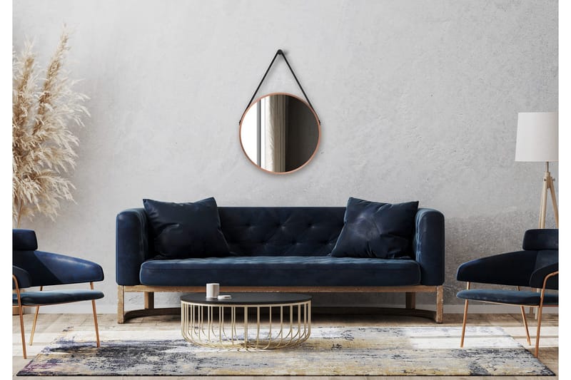 Nävesta Spegel 50 cm Rund - Koppar - Inredning - Badrumsinredning - Badrumsspegel