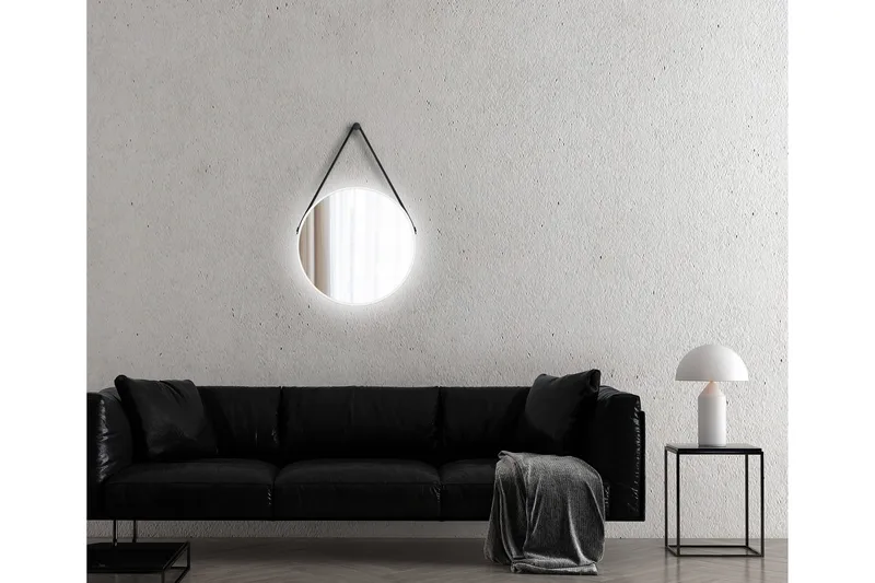 Nävesta Spegel 50 cm Rund - Vit - Inredning - Badrumsinredning - Badrumsspegel