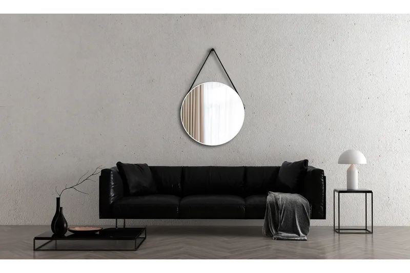 Nävesta Spegel 80 cm Rund - Vit - Inredning - Badrumsinredning - Badrumsspegel