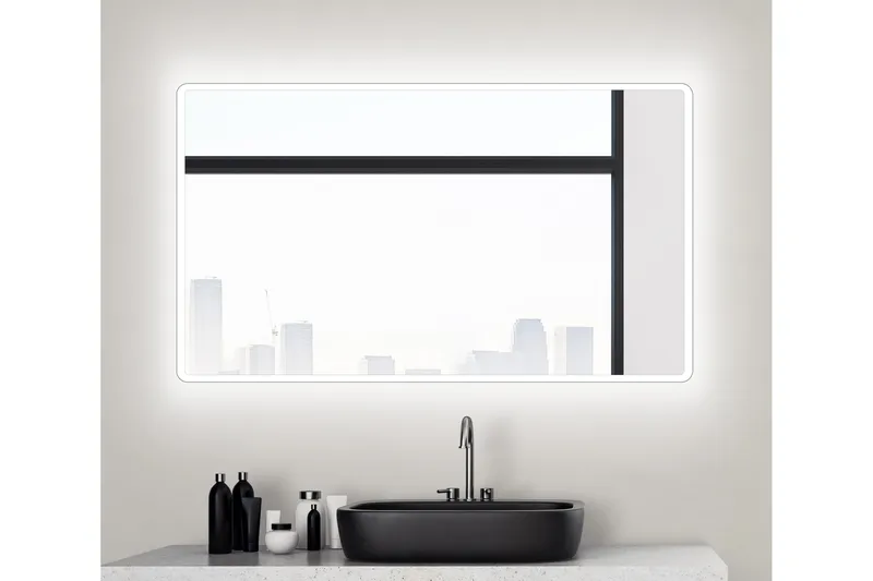 Norrbyn Badrumsspegel 70 cm LED-belysning - Inredning - Badrumsinredning - Badrumsspegel