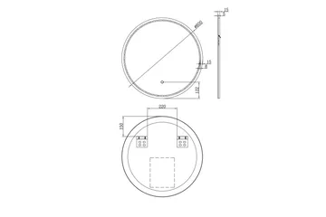 Norrbyn Väggspegel 60 cm - Inredning - Badrumsinredning - Badrumsspegel