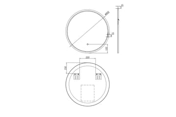 Norrbyn Väggspegel 60 cm - Inredning - Badrumsinredning - Badrumsspegel