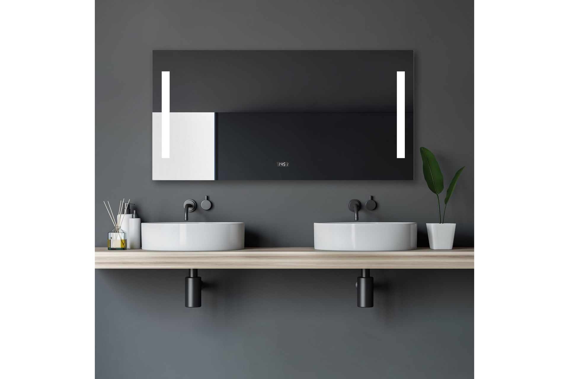 Purnuvara Badrumsspegel 120x60 cm LED-belysning -