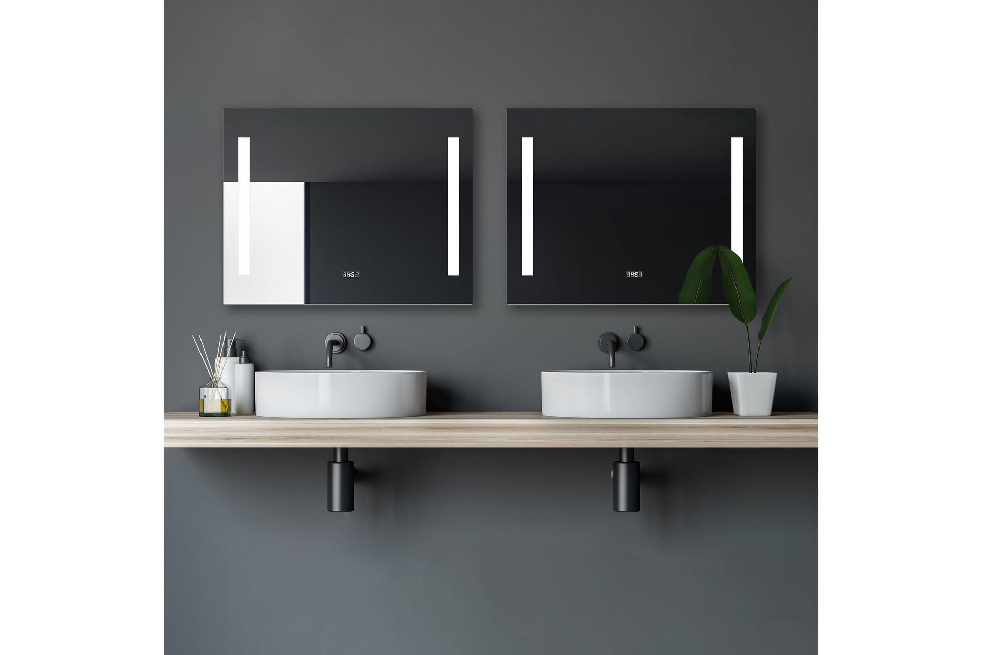 Purnuvara Badrumsspegel 80x60 cm LED-belysning -