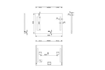 Purnuvara Badrumsspegel 80x60 cm LED-belysning - Inredning - Badrumsinredning - Badrumsspegel