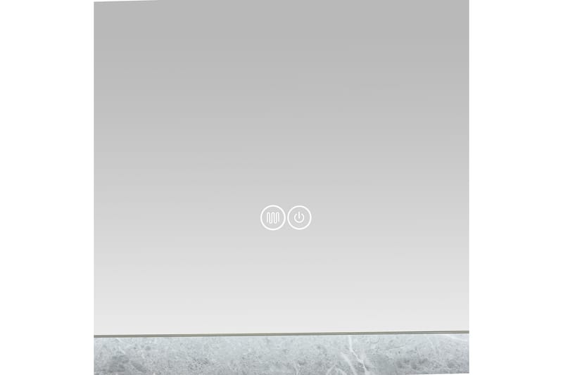 Rektangulär badrumsspegel med LED-belysning 100x80 cm Vit - Lyfco - Inredning - Badrumsinredning - Badrumsspegel