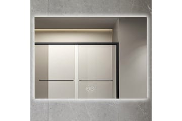 Rektangulär badrumsspegel med LED-belysning 100x80 cm Vit - Lyfco - Inredning - Badrumsinredning - Badrumsspegel
