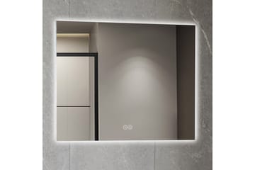 Rektangulär badrumsspegel med LED-belysning 100x80 cm Vit - Lyfco - Inredning - Badrumsinredning - Badrumsspegel