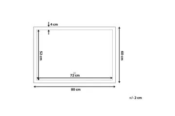 Shubrick Spegel LED 60x80 cm - Silver - Inredning - Badrumsinredning - Badrumsspegel