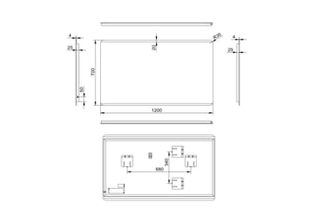 Spegel Bockstboda 120x70 cm - Silver - Inredning - Badrumsinredning - Badrumsspegel