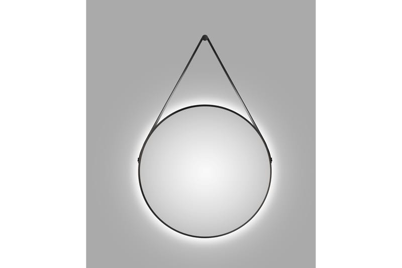 Spegel Delaryd 80 cm - Svart - Badrumsspegel med belysning - Spegel - Badrumsspegel