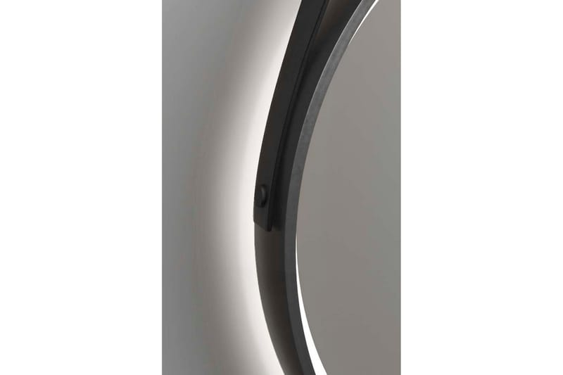 Spegel Eskildstorp 55 cm Rund LED-belysning - Svart|Guld - Inredning - Badrumsinredning - Badrumsspegel