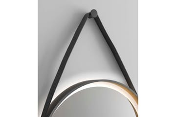 Spegel Eskildstorp 55 cm Rund LED-belysning - Svart|Guld - Inredning - Badrumsinredning - Badrumsspegel
