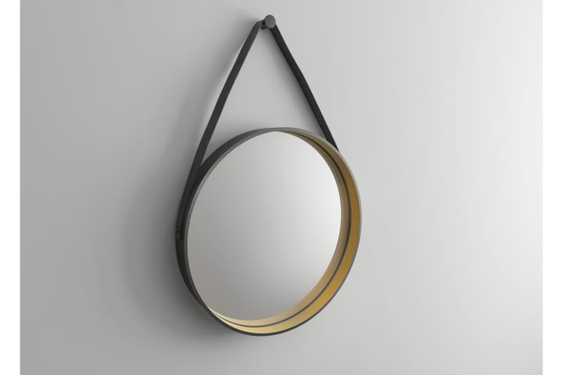 Spegel Eskildstorp 55 cm Rund - Svart|Guld - Inredning - Badrumsinredning - Badrumsspegel