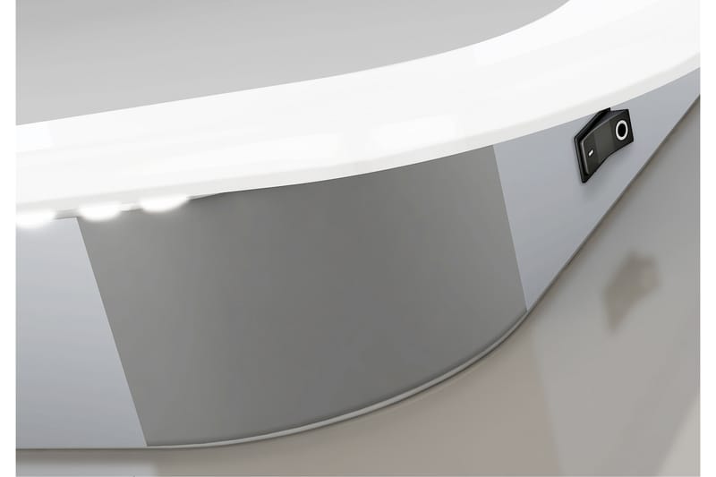 Spegel Häggen 40x45 cm - Silver - Badrumsspegel med belysning - Spegel - Badrumsspegel