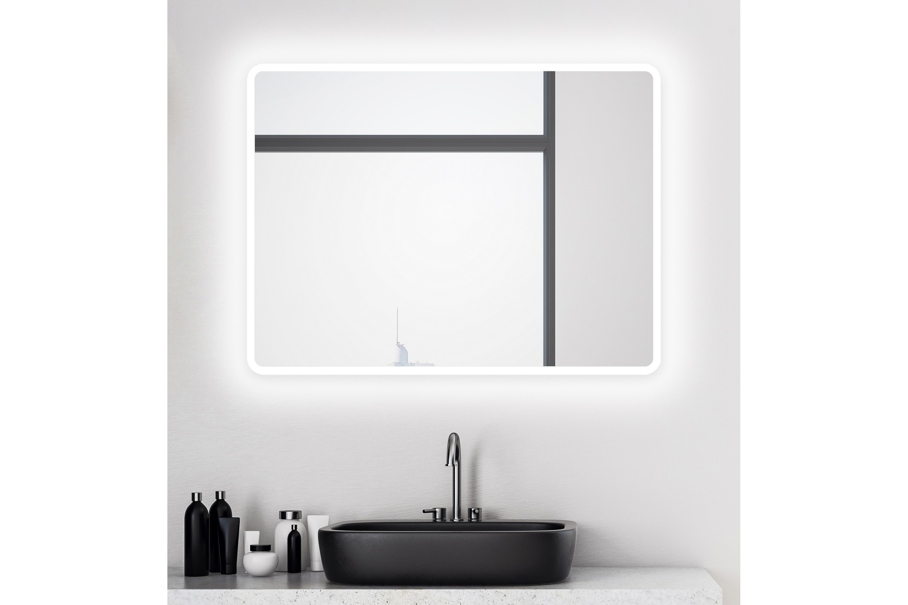 Spegel Häggen 80x60 cm Silver