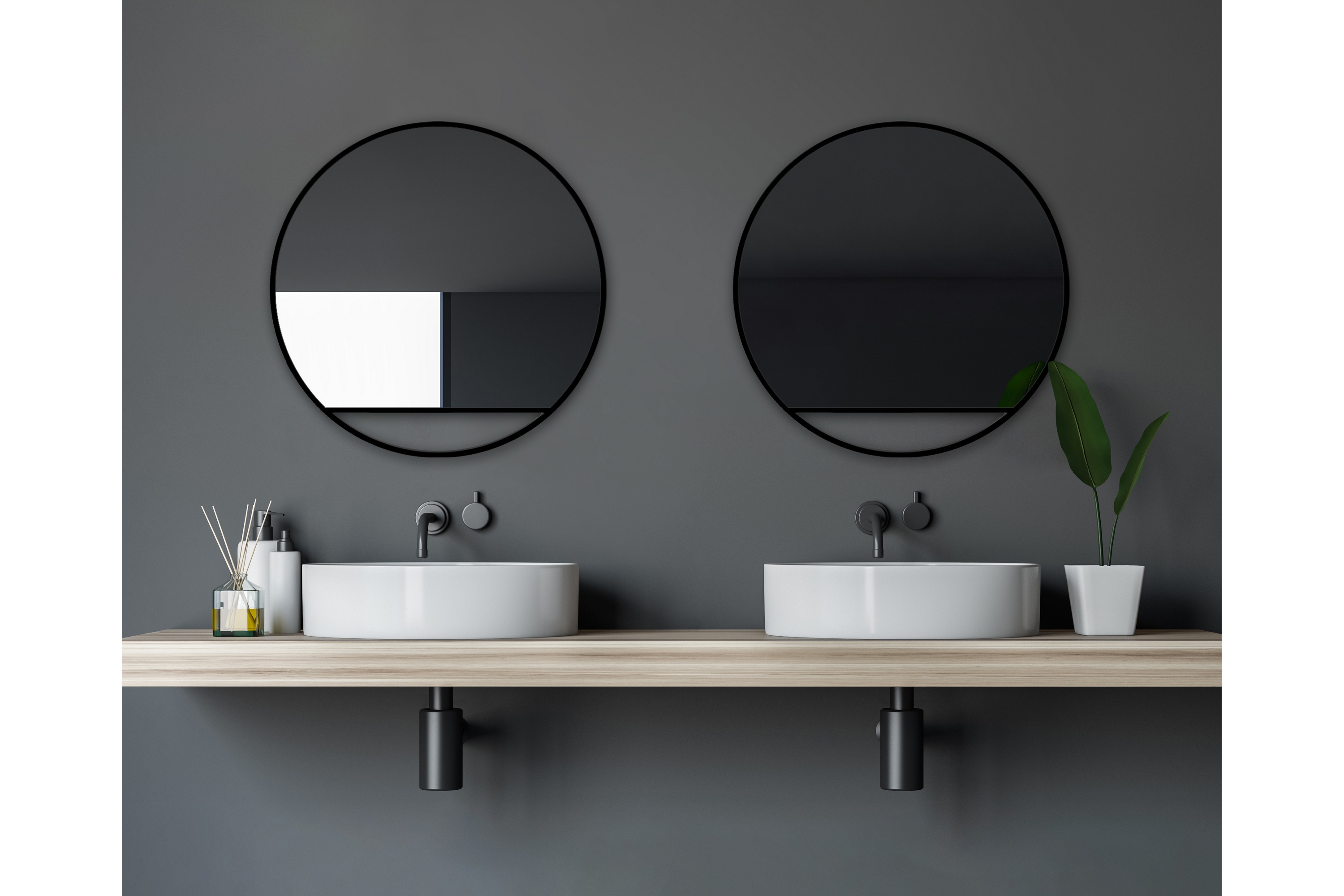 Spegel Linka 60 cm Svart