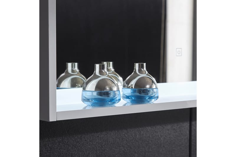 Spegel med inbyggd LED-belysning och hyllkant 13x68 cm Vit - Lyfco - Inredning - Badrumsinredning - Badrumsspegel