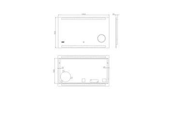 Spegel Sunnanfors 100x60 cm - Silver - Inredning - Badrumsinredning - Badrumsspegel