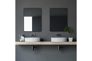 Väggspegel Almunge 60 cm - Svart - Inredning - Badrumsinredning - Badrumsspegel