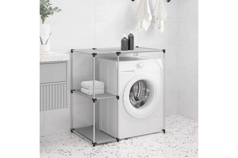 beBasic Hylla för tvättmaskin grå 87x55x90,5 cm järn - Grey - Handdukshållare