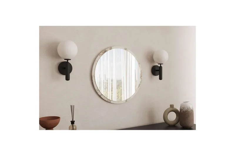 Buhem Badrumsspegel 60 cm Rund - Marmor - Inredning - Badrumsinredning - Badrumsspegel