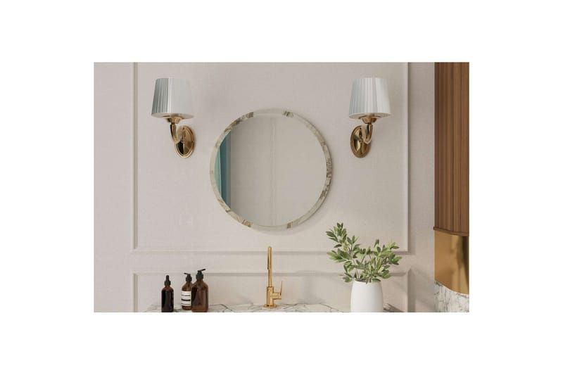 Buhem Badrumsspegel 60 cm Rund - Marmor - Inredning - Badrumsinredning - Badrumsspegel