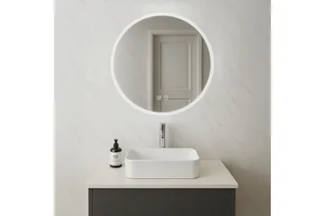 Clas Rund Badrumsspegel med LED-belysning 100 cm - Anti-Fog och Touch-Styrning - Inredning - Badrumsinredning - Badrumsspegel